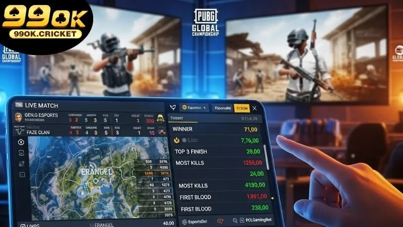 Các loại kèo cá cược PUBG Global Championship tại 99OK